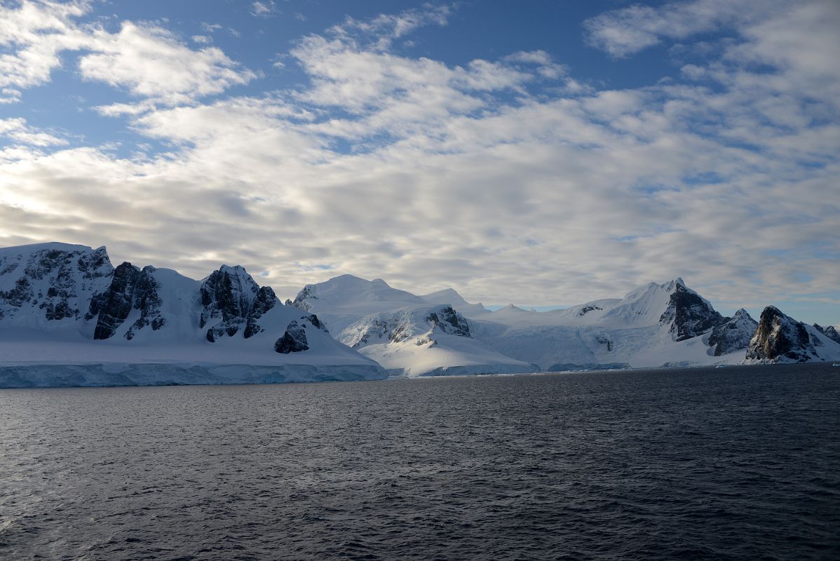 03A Ridge Of Mount Fourcade, Henryk Peak, Pulfrich Peak And Mount Dedo Near Cuverville Island From Quark Expeditions Antarctica Cruise Ship